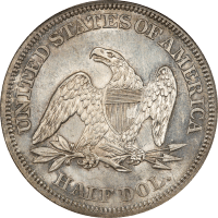 1858 Seated Liberty Half Dollar (50c) REVERSE Image