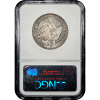 1858 Seated Liberty Half Dollar (50c) Reverse Slab Image