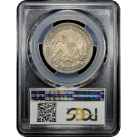 1858 Seated Liberty Half Dollar (50c) Reverse Slab Image