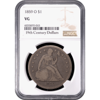 1859-O Seated Liberty Dollar ($1) Obverse Slab Image