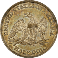 1859 Seated Liberty Half Dollar (50c) REVERSE Image