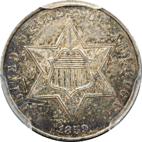 1859 Three Cent Silver (3CS) OBVERSE Image