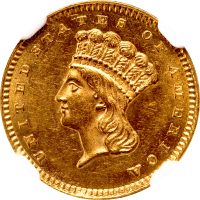 1860 Gold Dollar ($1) Obverse Image
