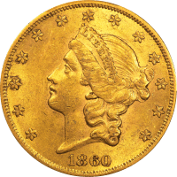 1860 Liberty Gold Double Eagle ($20) OBVERSE Image