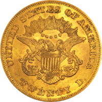 1860 Liberty Gold Double Eagle ($20) REVERSE Image