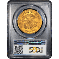 1860 Liberty Gold Double Eagle ($20) Reverse Slab Image