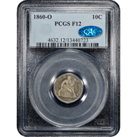 1860-O Seated Liberty Dime (10c) SLAB Image