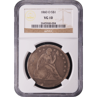 1860-O Seated Liberty Dollar ($1) Obverse Slab Image
