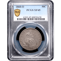 1860-O Seated Liberty Half Dollar (50c) Obverse Slab Image