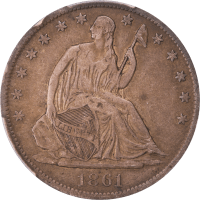 1861-S Seated Liberty Half Dollar (50c) Obverse Image