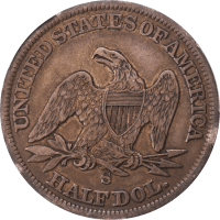 1861-S Seated Liberty Half Dollar (50c) Reverse Image