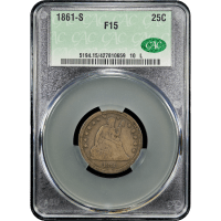 1861-S Seated Liberty Quarter (25c) SLAB Image