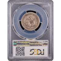1861-S Seated Liberty Quarter (25c) Reverse Slab Image