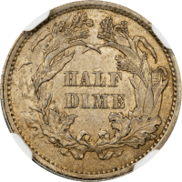 1861 Seated Liberty Half Dime (H10C) Reverse Image