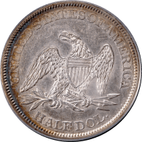 1861 Seated Liberty Half Dollar (50c) Reverse Image