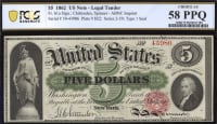 1862 $5 Legal Tender OBVERSE Image
