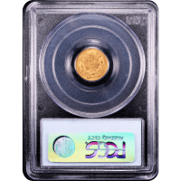 1862 Gold Dollar ($1) Reverse Slab Image