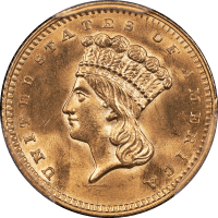 1862 Gold Dollar (G$1) Obverse Image