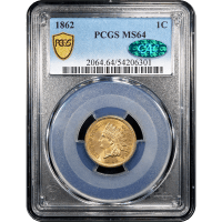 1862 Indian Cent (1c) SLAB Image