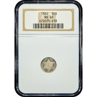 1862 Three Cent Silver (3CS) SLAB Image