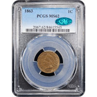 1863 Indian Cent (1c) Obverse Slab Image