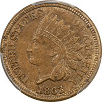 1863 Indian Cent (1c) Obverse Image