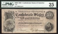 1864 $500 Confederate Obverse Image