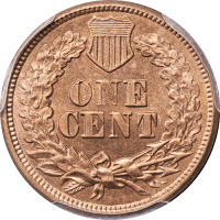 1864 Copper-Nickel Indian Cent (1c) Reverse Image