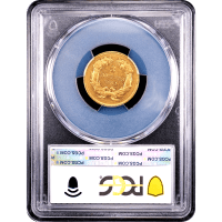 1864 Gold Three Dollar ($3) Reverse Slab Image