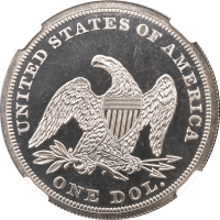 1864 Seated Liberty Dollar ($1) Reverse Image