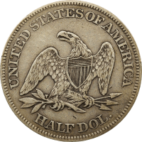 1864 Seated Liberty Half Dollar (50c) REVERSE Image
