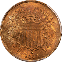 1864 Two Cents (2c) Large Motto Obverse Image