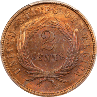 1864 Two Cents (2c) Large Motto Reverse Image