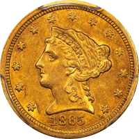 1865-S Liberty Quarter Eagle ($2.50) Obverse Image