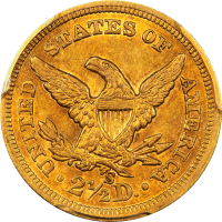 1865-S Liberty Quarter Eagle ($2.50) Reverse Image