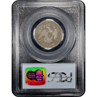 1867 Seated Liberty Quarter (25c) Reverse Slab Image