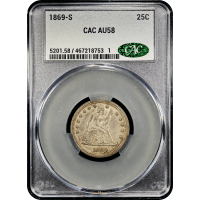 1869-S Seated Liberty Quarter (25c) SLAB Image