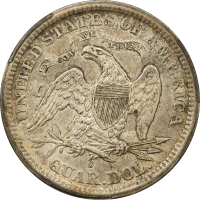 1869-S Seated Liberty Quarter (25c) REVERSE Image