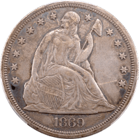 1869 Seated Liberty Dollar ($1) Obverse Image