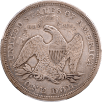 1869 Seated Liberty Dollar ($1) Reverse Image