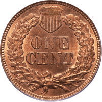 1870 Indian Cent (1c) OGH Reverse Image