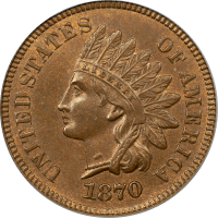 1870 Indian Cent (1c) Obverse Image