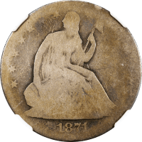 1871-CC Seated Liberty Half Dollar (50c) Obverse Image