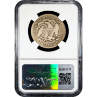 1871-CC Seated Liberty Half Dollar (50c) Reverse Slab Image