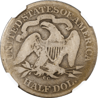 1871-CC Seated Liberty Half Dollar (50c) Reverse Image