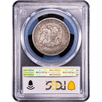 1871-CC Seated Liberty Half Dollar (50c) Reverse Slab Image