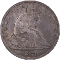1871-CC Seated Liberty Half Dollar (50c) Obverse Image