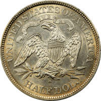 1871-S Seated Liberty Half Dollar (50c) Reverse Image