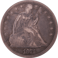 1871 Seated Liberty Dollar ($1) OBVERSE Image