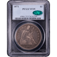 1871 Seated Liberty Dollar ($1) Obverse Slab Image